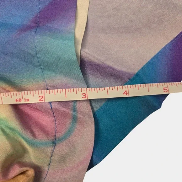 Johnny Was Workshop Silk Merida Marble Shorts S Colorful Boho Festival NWT - Picture 8 of 10